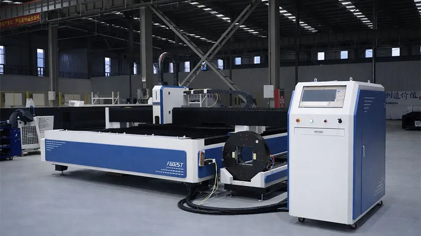 Single platform plate and tube laser cutting machine