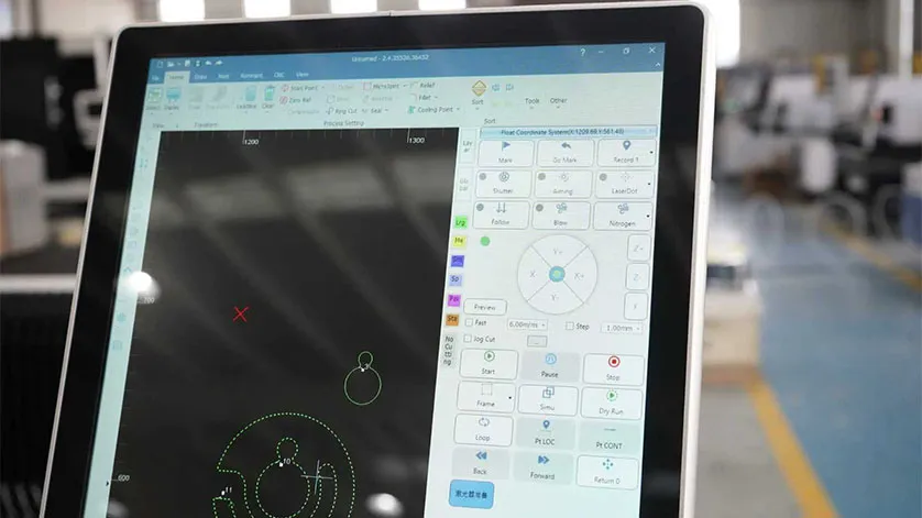 A Basic single plane laser cutting machine