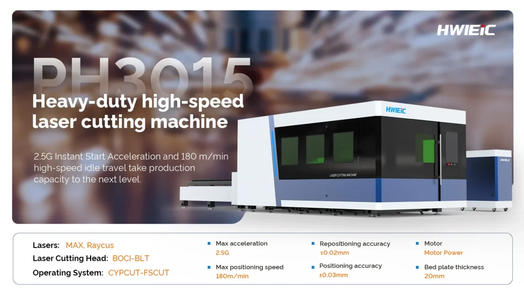 PH Series High-Speed Fiber Laser Cutting Machine | Built for Faster, More Stable Production 2 Heavy-duty high-speed laser cutting machine