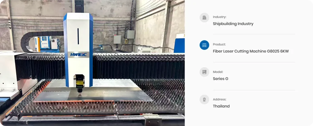 Thailand Customer Successfully Installed G8025 6KW Fiber Laser Cutting Machine for Large-Scale Metal Processing 1 Group 19